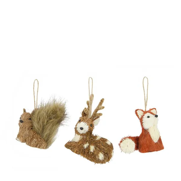 Animal de la forêt à suspendre - 11 x 8 x 12 cm