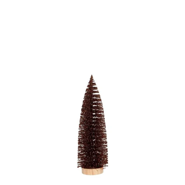Arbre pailleté coloris marron en polyéthylène - 25 cm