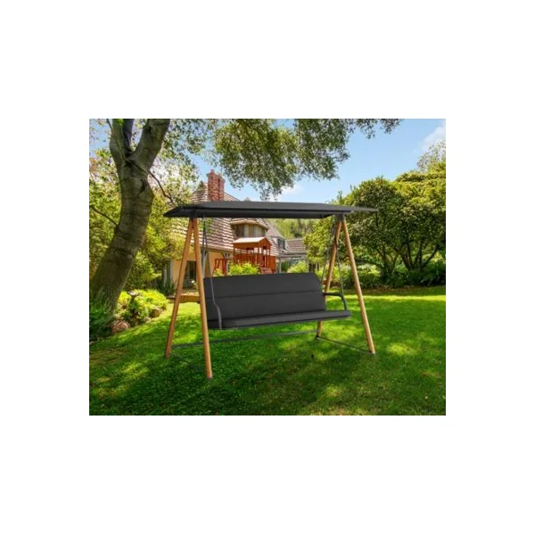 Balancelle cubic Proloisirs effet bois l.110 x H.211 x P.110 cm