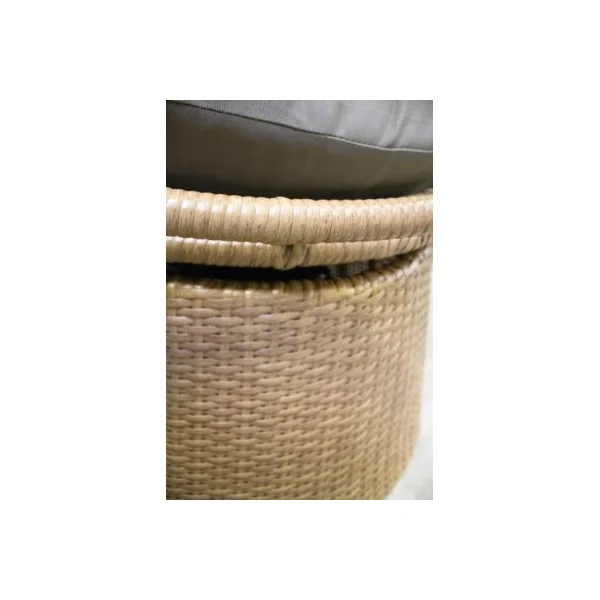 Balancelle de jardin Borabora Paris Garden résine tressée marron L 110 x l 87 x H 153 cm