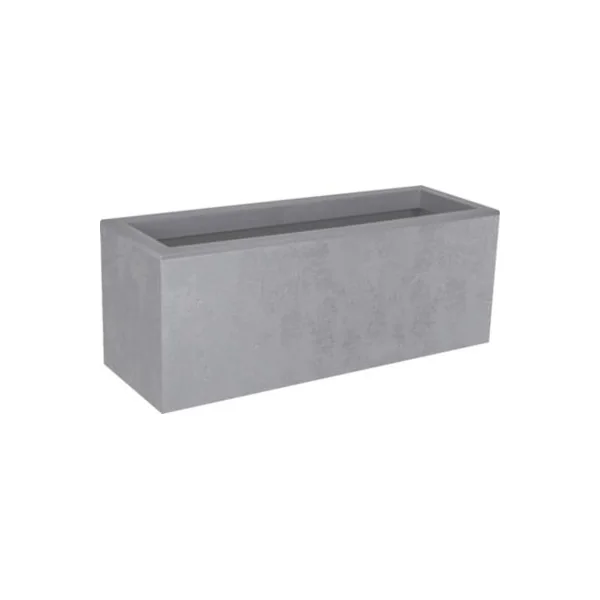 Balconnière polypropylène EDA Basalt up béton 59 x 19,5 x h.22,8 cm
