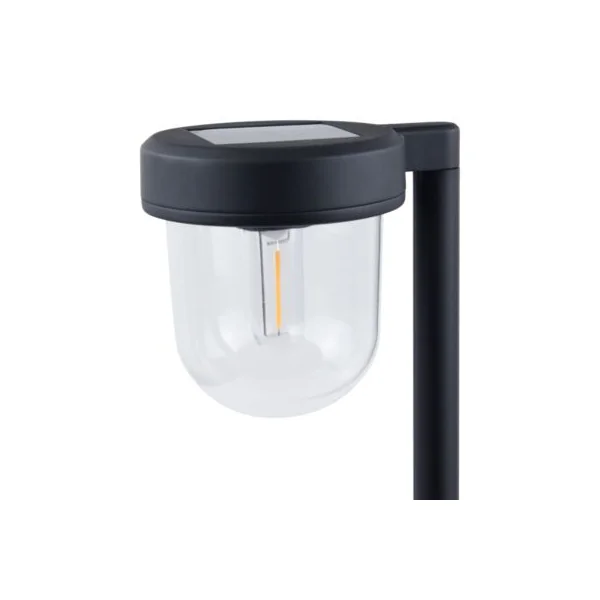 Balise solaire à piquer LED intégrée Brith noir IP44 0.08W blanc chaud