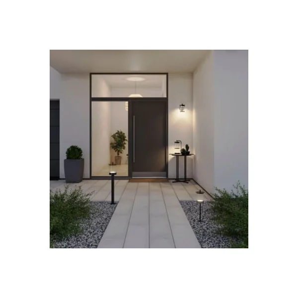 Balise à piquer extérieures Beret Led intégrée 2x160lm 7w IP44 GoodHome noir vendue par 2