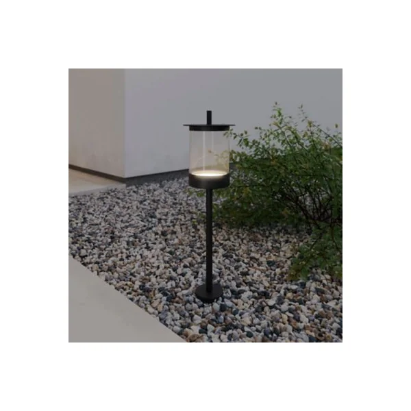 Balise à piquer extérieures Beret Led intégrée 2x160lm 7w IP44 GoodHome noir vendue par 2