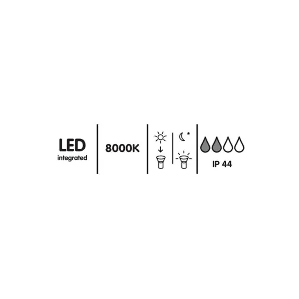 Balise à piquer solaire blanc LED integrée IP44 0.24W blanc froid
