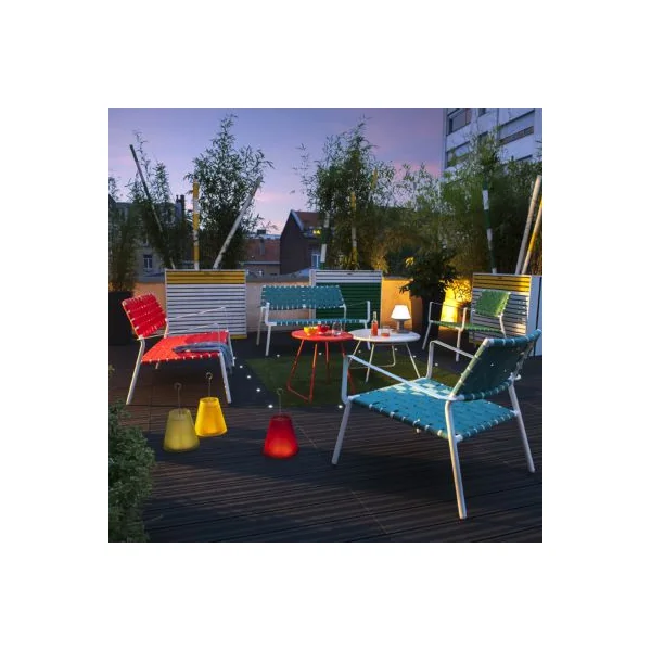 Banc de jardin en métal Cruz vert radium