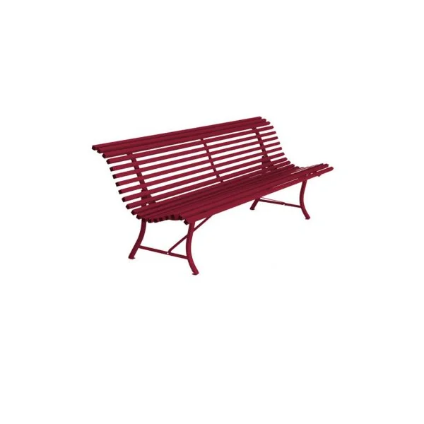 Banc de jardin en métal Louisiane piment