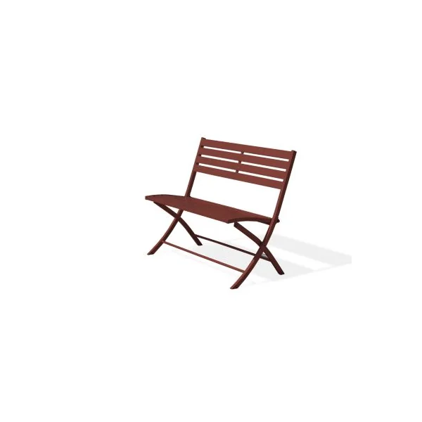 Banc de jardin pliant Marius aluminium rouge carmin l.95 cm City Garden