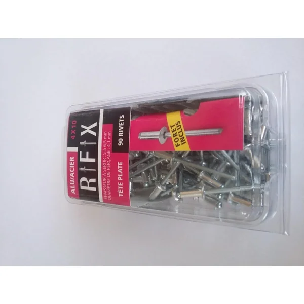 Blister Rivet Alu/Acier Ø4X10mm TP + Foret