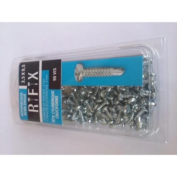 Blister Vis Autoperçeuse Ø3,5X L9,5mm TCC
