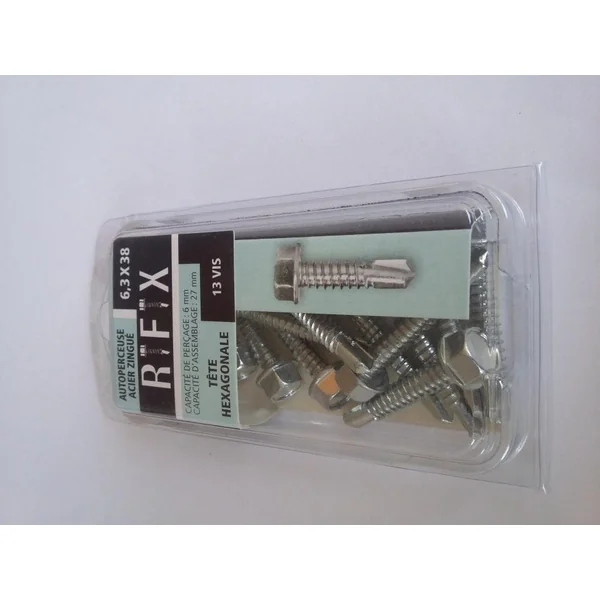 Blister Vis Autoperçeuse Ø6,3XL38mm TH