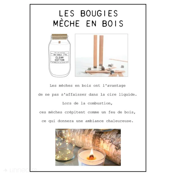Bougie parfumée Senteur Bois de santal LAB FACTORY avec son étui carton