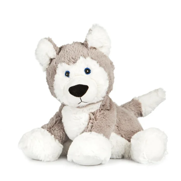 Bouillotte peluche husky coloris gris en grains de blé et lavande L'Artisan du bien-être
