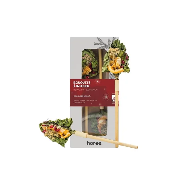 Bouquets de fleurs séchées de Noël à infuser bio Horae - les 2 pièces