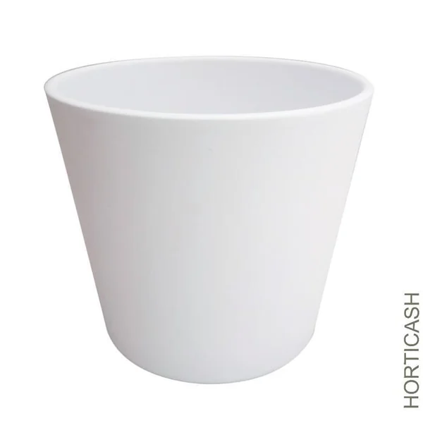 Cache-pot en céramique coloris blanc Fresh B13 - Ø 13 x H 10,5 cm