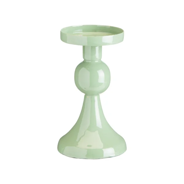 Chandelier avec rond en métal vert - Ø 8 x H 15 cm