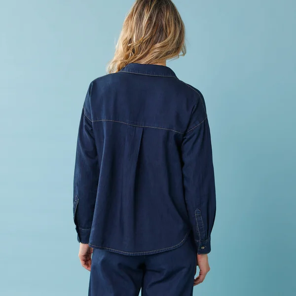 Chemise en denim Spécial Petite, coupe loose , brut