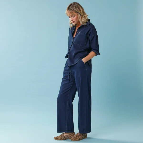 Chemise en denim Spécial Petite, coupe loose , brut