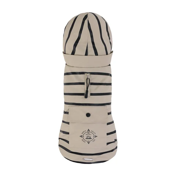 Ciré pour chien coloris beige rayé Wouapy Basic - Taille XXS