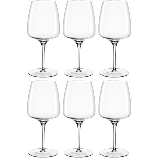 Coffret 6 verres à vin en verre transparent Cesti grand modèle - 500 ml
