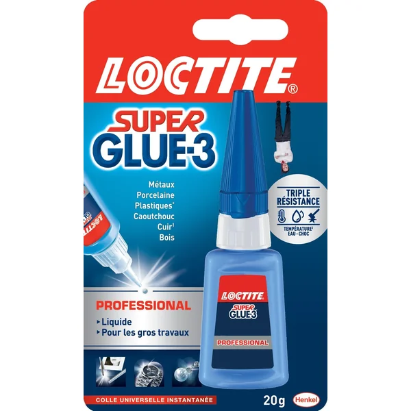 Colle Super glue 3 Professionnel 20g LOCTITE