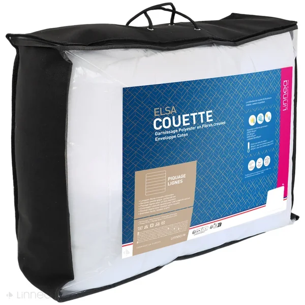 Couette 200x200 cm 4 saisons ELSA garnissage fibre polyester 200+300 = 500 g/m2