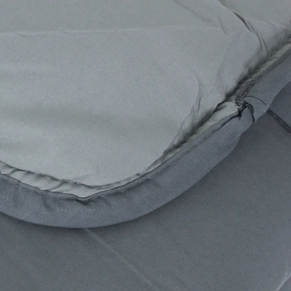 Couette hiver 200x200 cm COCOON BICOLORE Acier/Argent garnissage fibre polyester 400 g/m2