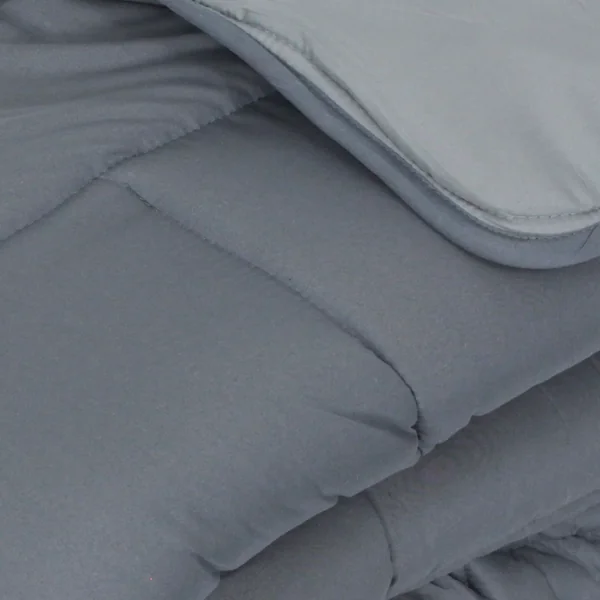 Couette été 140x200 cm COCOON BICOLORE Acier/Argent garnissage fibre polyester 200 g/m2