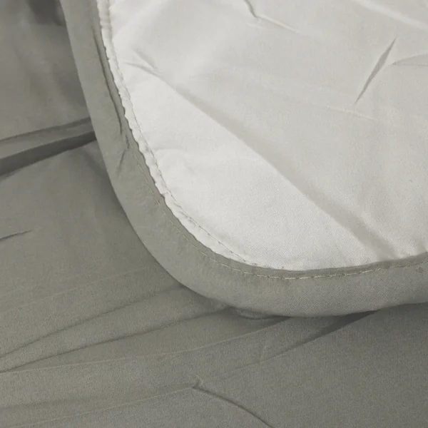 Couette été 140x200 cm COCOON BICOLORE Taupe/Lin garnissage fibre polyester 200 g/m2