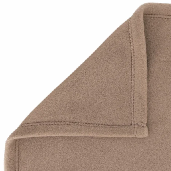Couverture polaire 180x220 cm Isba marron Taupe 100% Polyester 320 g/m2 traité non-feu