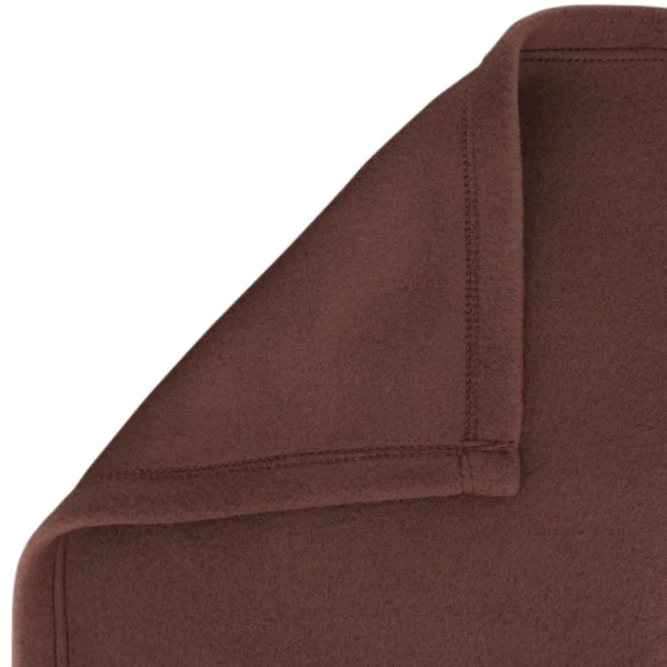 Couverture polaire 220x240 cm Isba marron Chocolat 100% Polyester 320 g/m2 traité non-feu