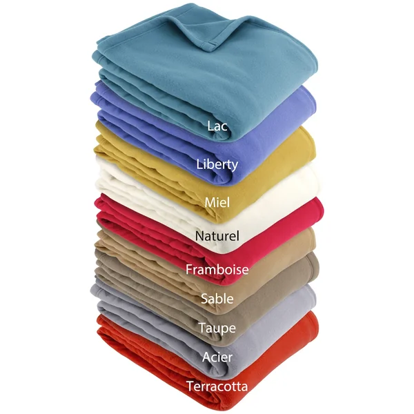Couverture polaire 240x260 cm 100% Polyester 350 g/m2 TEDDY bleu Lac