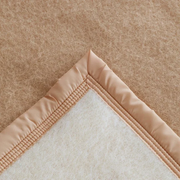 Couverture pure laine vierge Woolmark 500g/m², VOLTA 180x240 cm Marron Sable