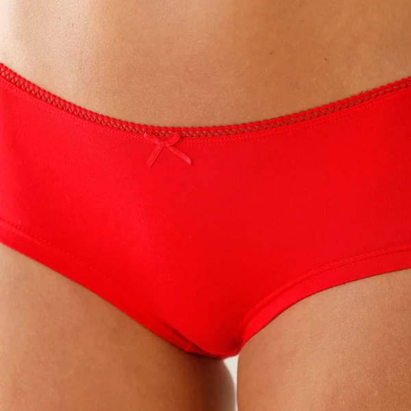 Culotte coton stretch forme shorty imprimé "cerises" – Lot de 4, rouge