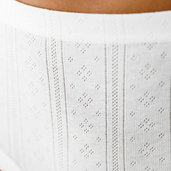 Culotte forme maxi coton motifs jacquard – Lot de 4, blanc