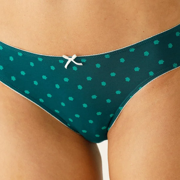 Culotte forme midi coton stretch imprimé "fleurs" - lot de 4, bleu / vert