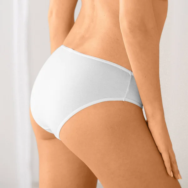Culotte forme midi en coton extensible uni - lot de 10 , blanc / noir