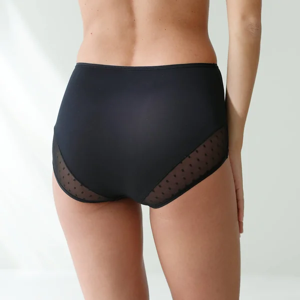 Culotte microfibre taille haute – lot de 2, noir