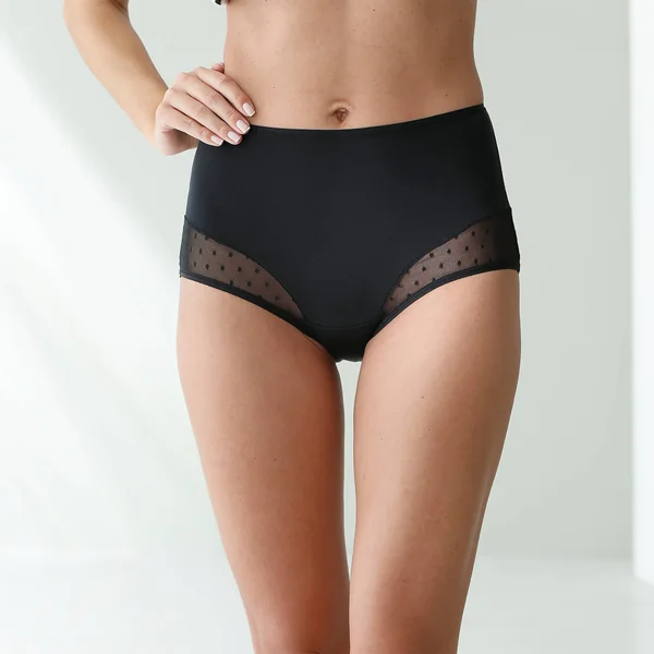 Culotte microfibre taille haute – lot de 2, noir
