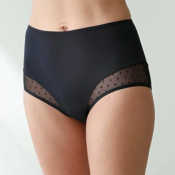 Culotte microfibre taille haute – lot de 2, noir