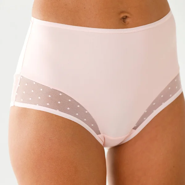 Culotte microfibre taille haute – lot de 2, rose