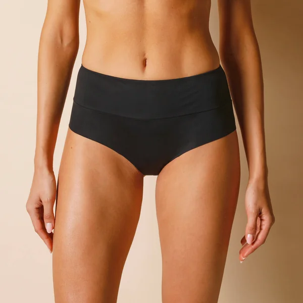 Culotte taille haute grand confort invisible - Lot de 2, noir