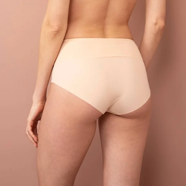 Culotte taille haute grand confort invisible - Lot de 2, nude