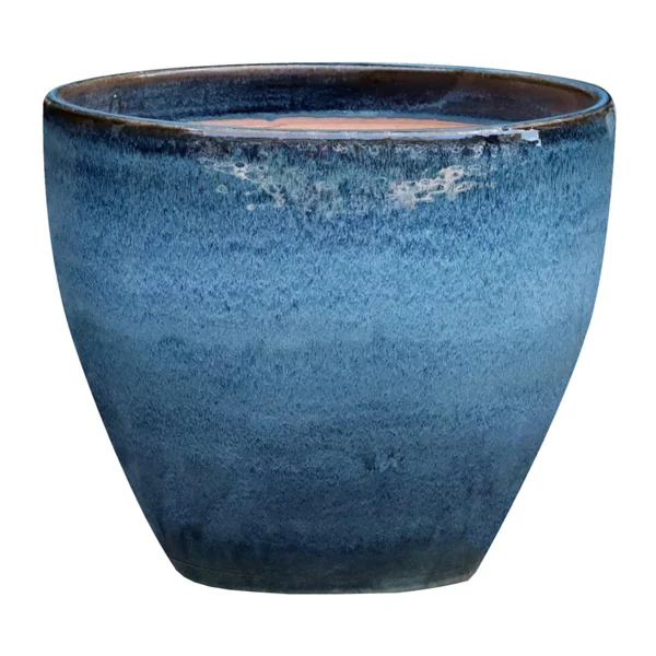 Cuvier en grès émaillé bleu Océan Decolines Littoral - Ø 35 x H 31 cm