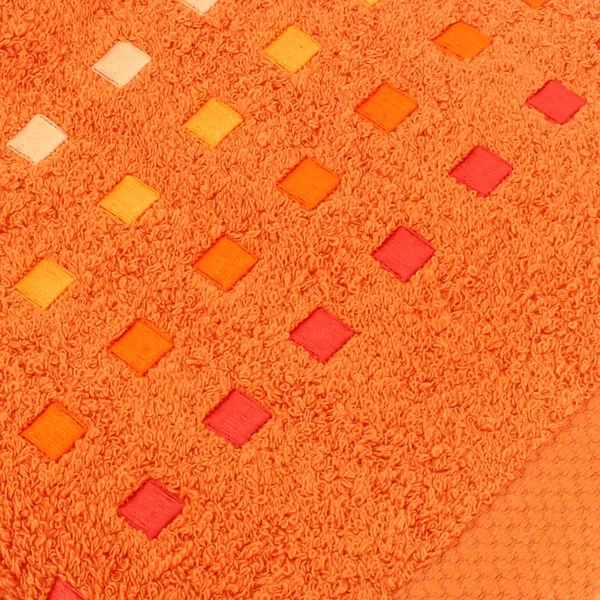 Drap de bain 100x150 cm 100% coton 550 g/m2 PURE PRIMAVERA Orange Butane