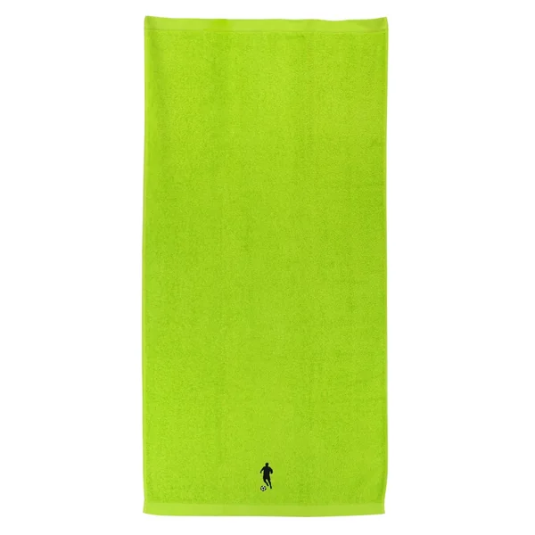 Drap de douche 70x140 cm 100% coton 550 g/m2 PURE FOOTBALL Vert Pistache