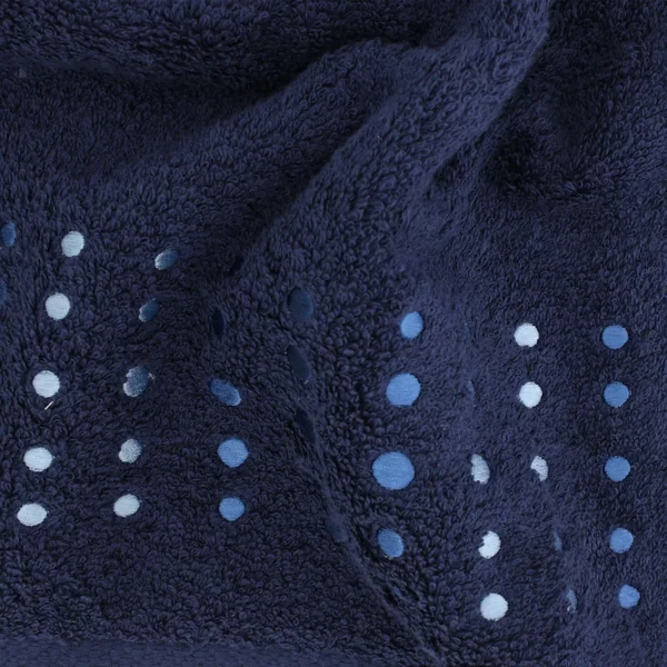 Drap de douche 70x140 cm 100% coton 550 g/m2 PURE POINTS Bleu Marine