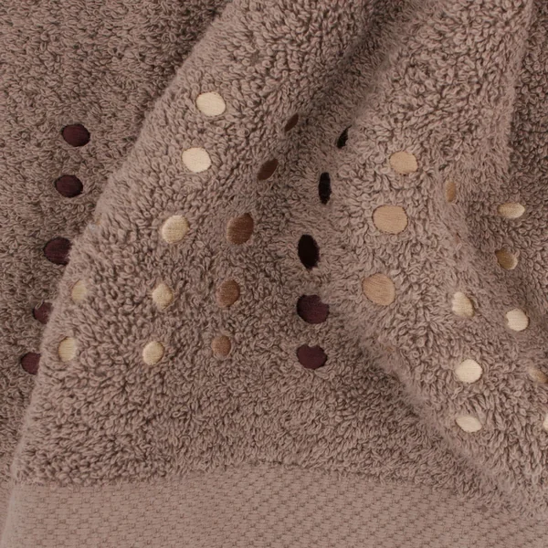 Drap de douche 70x140 cm 100% coton 550 g/m2 PURE POINTS Marron Taupe