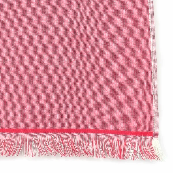 Drap de plage Fouta 100x180 cm 100% coton 290 g/m² LUBECK Rouge