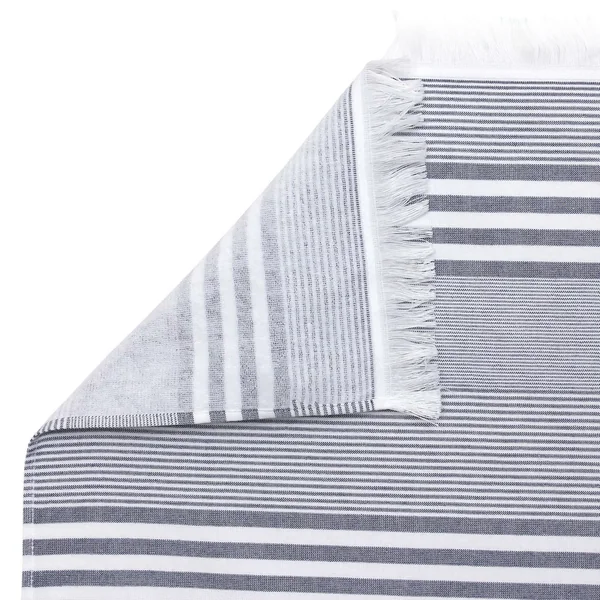 Drap de plage Fouta 100x180 cm 100% coton 290 g/m² VULCANO Rayures Bleu